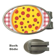 Pizza Table Pepperoni Sausage Money Clips (oval)  by Pakrebo