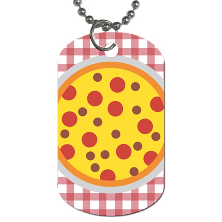 Pizza Table Pepperoni Sausage Dog Tag (One Side)