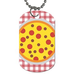 Pizza Table Pepperoni Sausage Dog Tag (two Sides) by Pakrebo