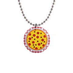 Pizza Table Pepperoni Sausage 1  Button Necklace