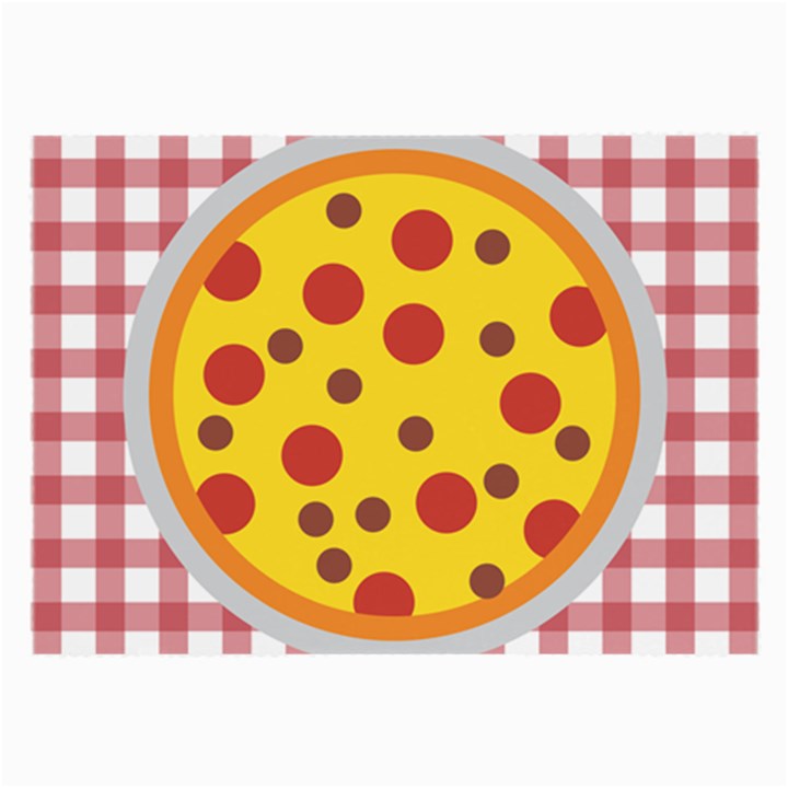 Pizza Table Pepperoni Sausage Large Glasses Cloth (2-Side)