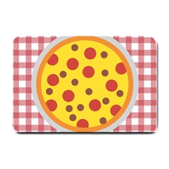 Pizza Table Pepperoni Sausage Small Doormat  by Pakrebo