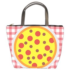 Pizza Table Pepperoni Sausage Bucket Bag by Pakrebo