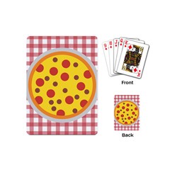 Pizza Table Pepperoni Sausage Playing Cards (mini) by Pakrebo