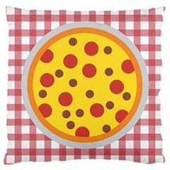 Pizza Table Pepperoni Sausage Large Cushion Case (two Sides) by Pakrebo