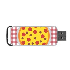 Pizza Table Pepperoni Sausage Portable Usb Flash (one Side) by Pakrebo