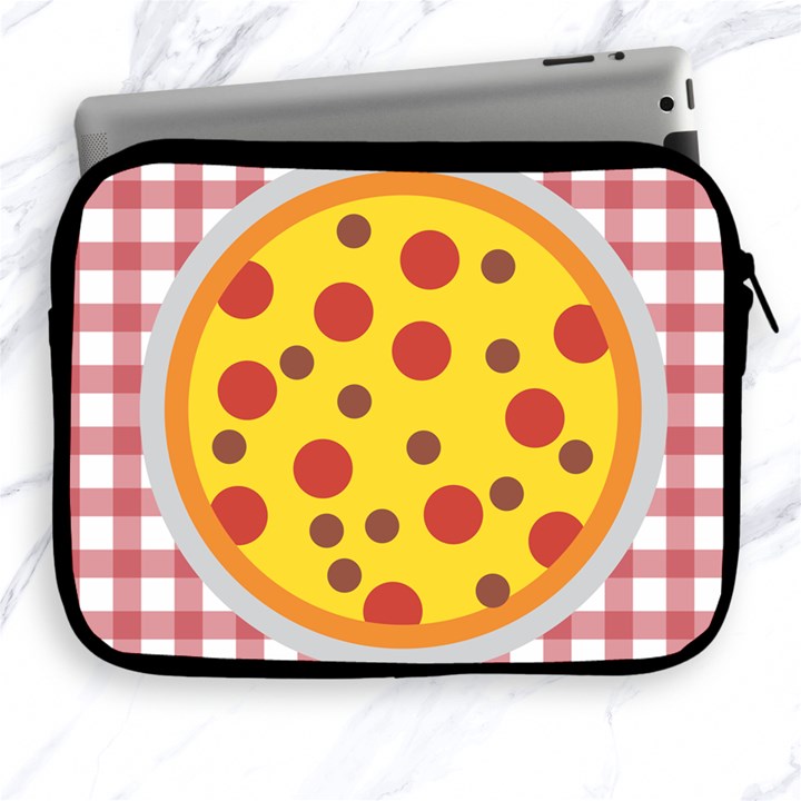 Pizza Table Pepperoni Sausage Apple iPad 2/3/4 Zipper Cases