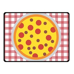 Pizza Table Pepperoni Sausage Double Sided Fleece Blanket (small)  by Pakrebo