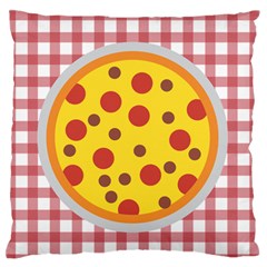 Pizza Table Pepperoni Sausage Standard Flano Cushion Case (one Side) by Pakrebo