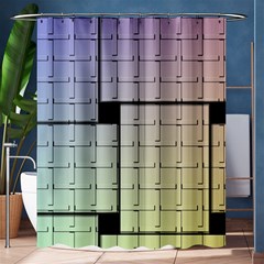 Construction Rectangle Steel Metal Shower Curtain 60  X 72  (medium)  by Pakrebo