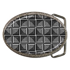 Pattern Op Art Black White Grey Belt Buckles by Pakrebo