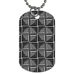 Pattern Op Art Black White Grey Dog Tag (one Side) by Pakrebo