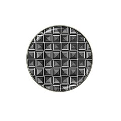 Pattern Op Art Black White Grey Hat Clip Ball Marker by Pakrebo