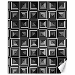 Pattern Op Art Black White Grey Canvas 16  X 20  by Pakrebo