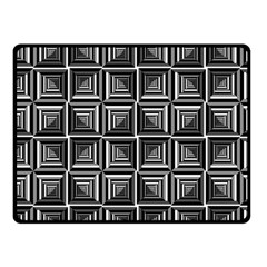 Pattern Op Art Black White Grey Fleece Blanket (small) by Pakrebo