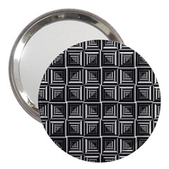 Pattern Op Art Black White Grey 3  Handbag Mirrors by Pakrebo