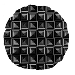 Pattern Op Art Black White Grey Large 18  Premium Flano Round Cushions by Pakrebo