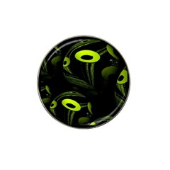 Fractal Fractals Green Ball Black Hat Clip Ball Marker by Pakrebo