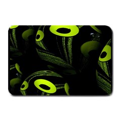 Fractal Fractals Green Ball Black Plate Mats