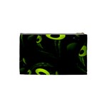 Fractal Fractals Green Ball Black Cosmetic Bag (Small) Back