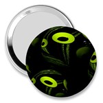 Fractal Fractals Green Ball Black 3  Handbag Mirrors Front