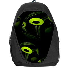 Fractal Fractals Green Ball Black Backpack Bag by Pakrebo