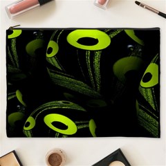 Fractal Fractals Green Ball Black Cosmetic Bag (xxxl) by Pakrebo