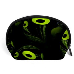 Fractal Fractals Green Ball Black Accessory Pouch (Large)