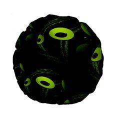 Fractal Fractals Green Ball Black Standard 15  Premium Flano Round Cushions