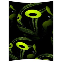 Fractal Fractals Green Ball Black Back Support Cushion