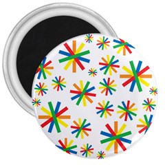 Celebrate Pattern Colorful Design 3  Magnets by Pakrebo