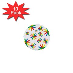 Celebrate Pattern Colorful Design 1  Mini Buttons (10 Pack)  by Pakrebo