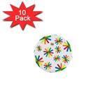 Celebrate Pattern Colorful Design 1  Mini Buttons (10 pack)  Front