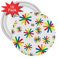 Celebrate Pattern Colorful Design 3  Buttons (10 Pack)  by Pakrebo