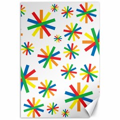 Celebrate Pattern Colorful Design Canvas 12  X 18  by Pakrebo