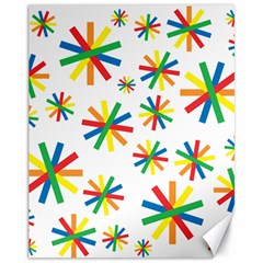 Celebrate Pattern Colorful Design Canvas 11  X 14  by Pakrebo