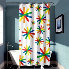 Celebrate Pattern Colorful Design Shower Curtain 36  X 72  (stall)  by Pakrebo