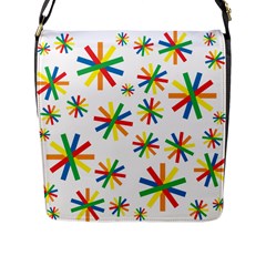 Celebrate Pattern Colorful Design Flap Closure Messenger Bag (l) by Pakrebo