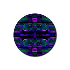 Abstract Pattern Desktop Wallpaper Rubber Coaster (round)  by Pakrebo