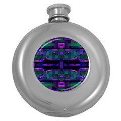 Abstract Pattern Desktop Wallpaper Round Hip Flask (5 Oz) by Pakrebo