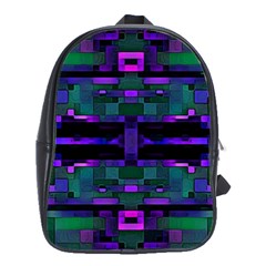 Abstract Pattern Desktop Wallpaper School Bag (large) by Pakrebo