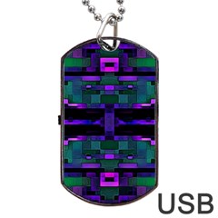 Abstract Pattern Desktop Wallpaper Dog Tag Usb Flash (one Side) by Pakrebo