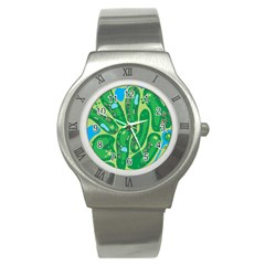 Golf Course Par Golf Course Green Stainless Steel Watch by Pakrebo