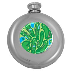 Golf Course Par Golf Course Green Round Hip Flask (5 Oz) by Pakrebo