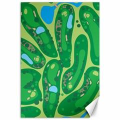 Golf Course Par Golf Course Green Canvas 12  X 18  by Pakrebo