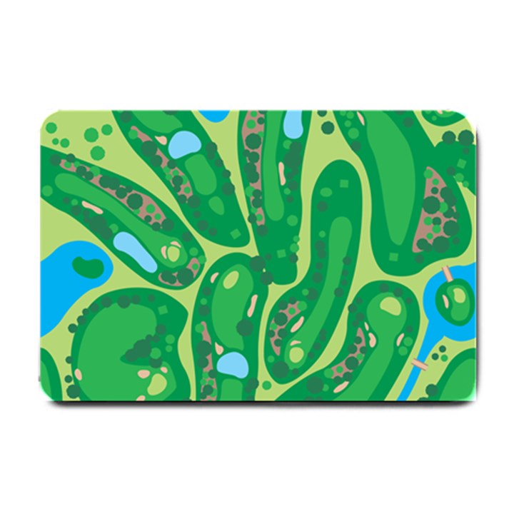 Golf Course Par Golf Course Green Small Doormat 