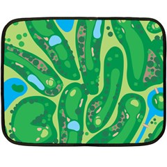 Golf Course Par Golf Course Green Fleece Blanket (mini) by Pakrebo