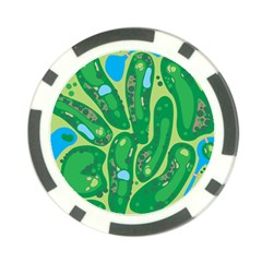 Golf Course Par Golf Course Green Poker Chip Card Guard (10 Pack)