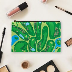 Golf Course Par Golf Course Green Cosmetic Bag (medium) by Pakrebo