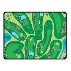 Golf Course Par Golf Course Green Fleece Blanket (small) by Pakrebo